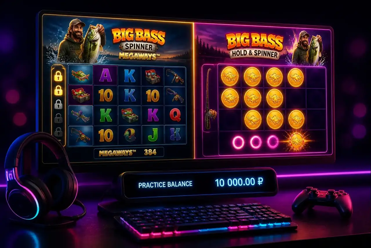 Демо Big Bass Hold & Spinner Megaways: два бонуса на экране