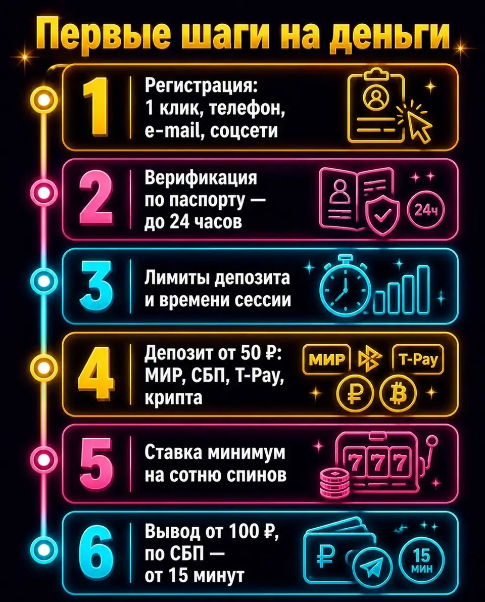 Таймлайн первых шагов игры на деньги в Buffalo King