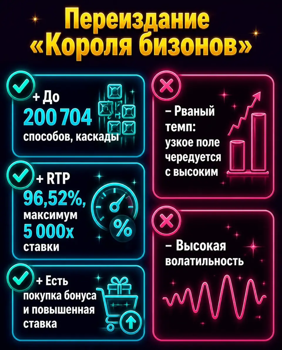 Плюсы и минусы Buffalo King Megaways