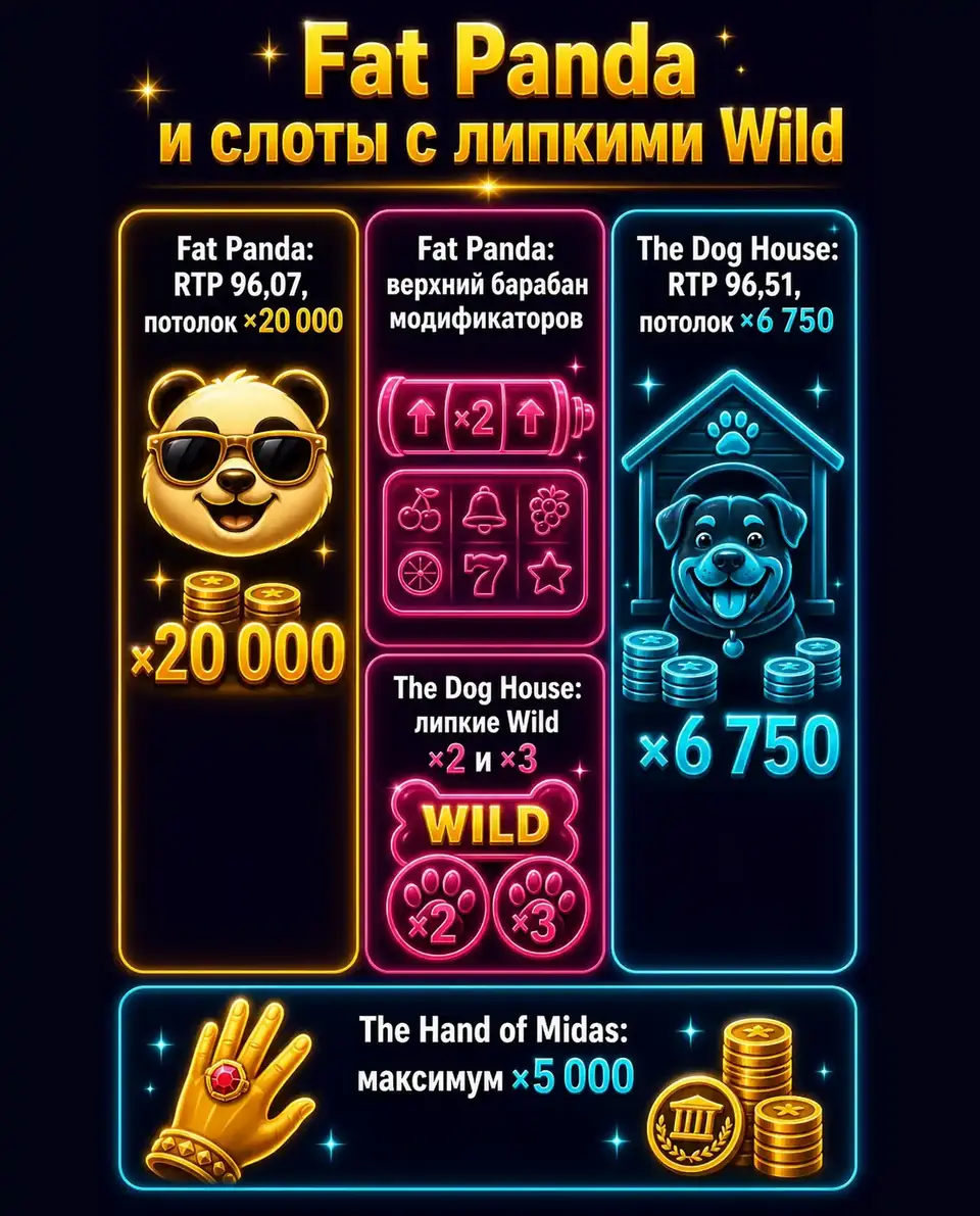 Сравнение Fat Panda с The Dog House и The Hand of Midas