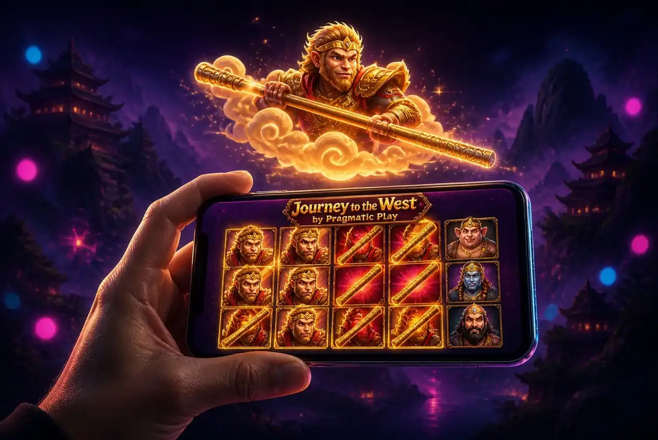 Смартфон со слотом Journey to the West и Царём обезьян на экране