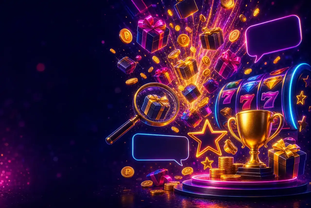 Ключевой арт Drops & Wins: дождь призов над барабанами и кубок